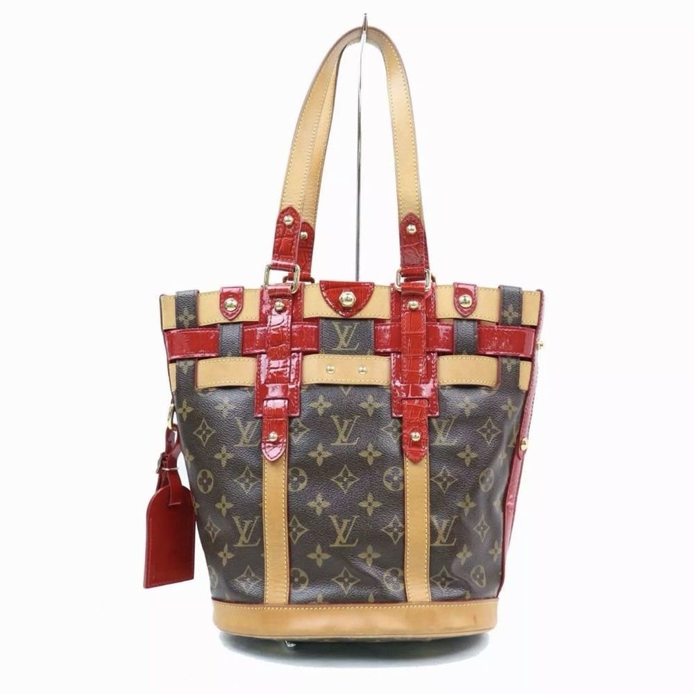 Authentic Louis Vuitton Hand Bag Monogram Rubis Neo Bucket M95613